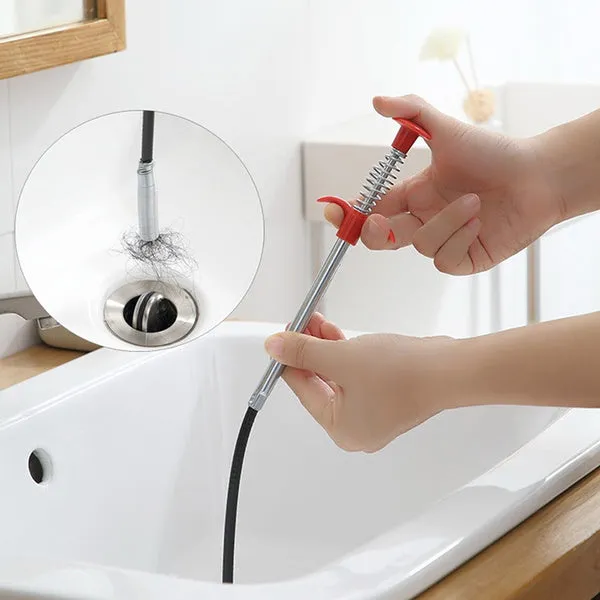 1628 Multifunctional Cleaning Claw Pilpe Cleaner Drainage Block Remover Drain Spring Pipe Dredging Tool, Drain Cleaning Tool for Hair Drain Drain Cleaner Sticks drain pipe clearer (290 Cm)