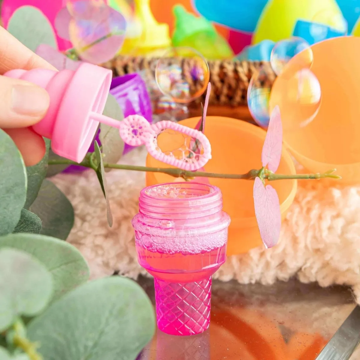 18pcs Mini Bubble Wands Treasure Eggs