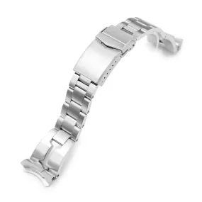 22mm Retro Shaver Blade Watch Band for Seiko 5 Sports 42.5mm SRPD51 SRPD55 SBSA003, Stainless Steel - Brushed, V Diver Clasp