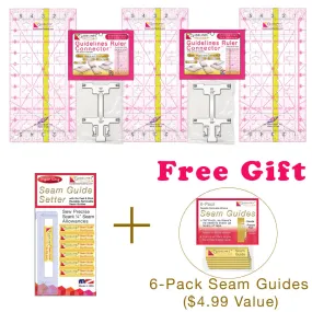 3-Guidelines-Ruler-Perfect4Pattern Set with Free Seam Guides