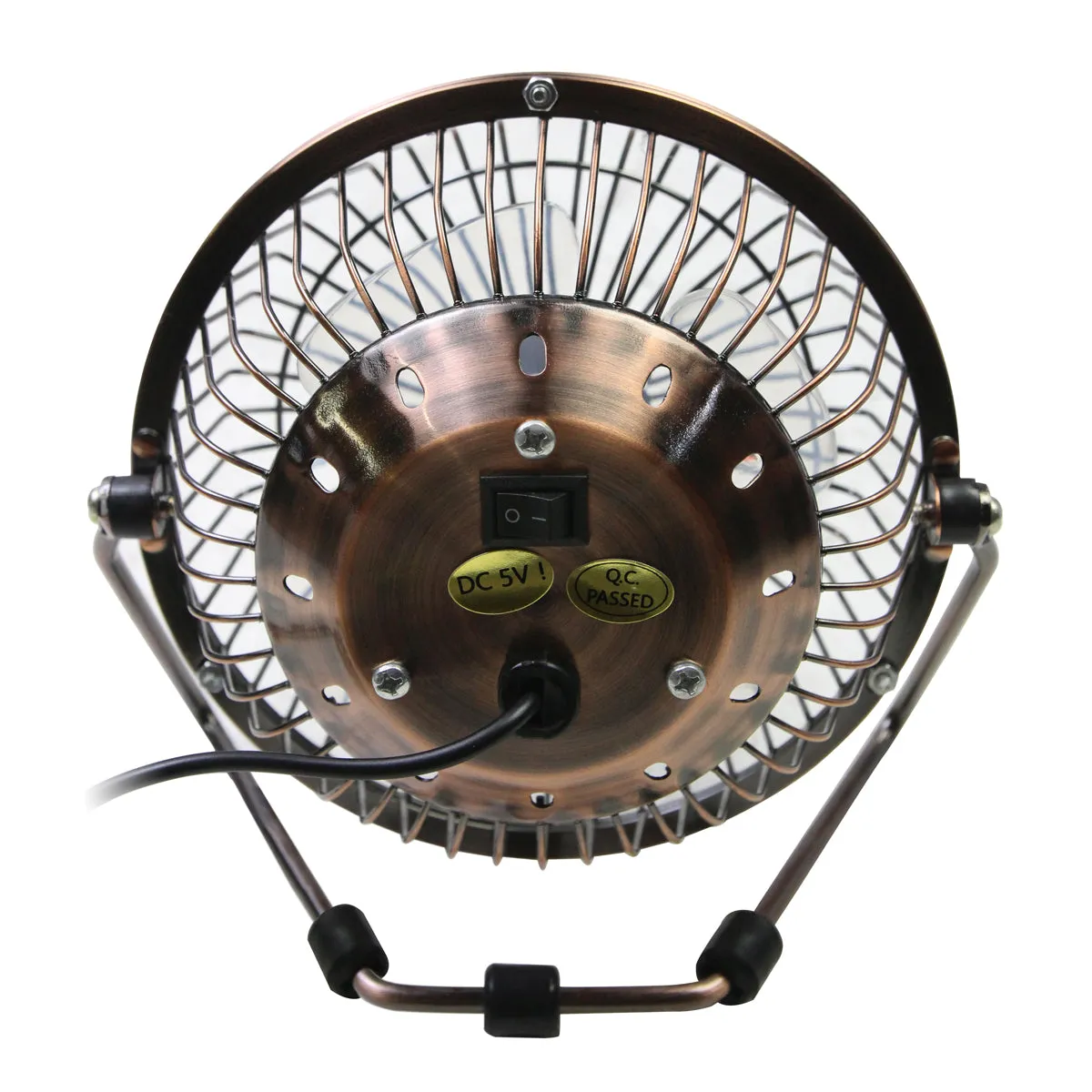 4 In. 6 In. and 8 In. 1-Speed Tilting Desk Fans with USB Power