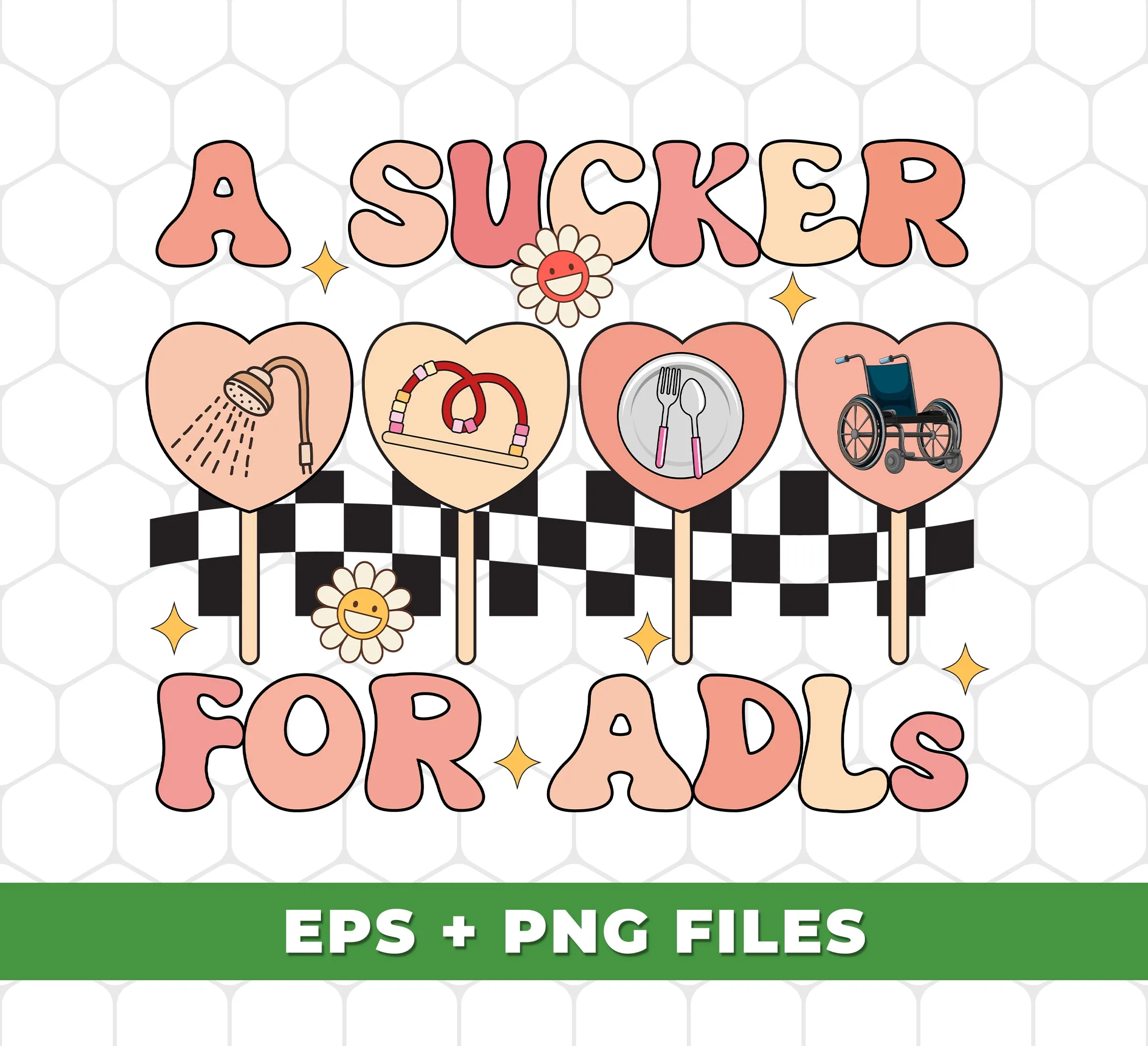 A Sucker For Adls, Groovy Sucker, Therapy Valentine, Digital Files, Png Sublimation