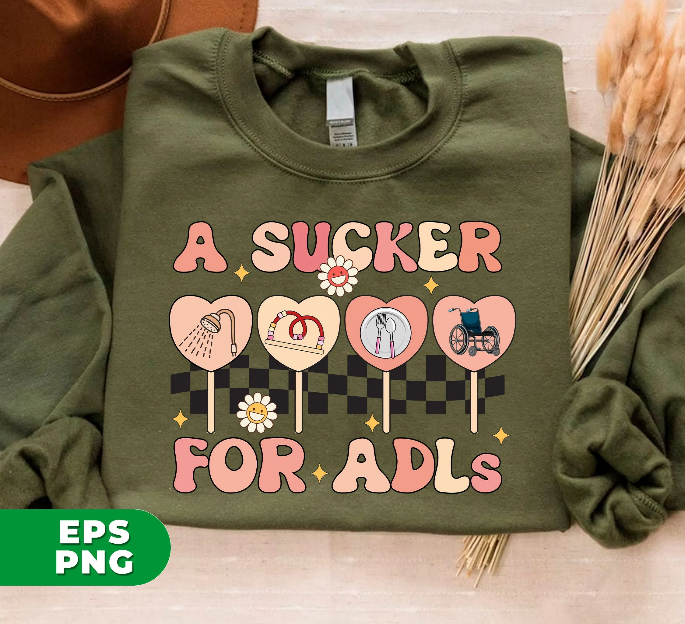 A Sucker For Adls, Groovy Sucker, Therapy Valentine, Digital Files, Png Sublimation