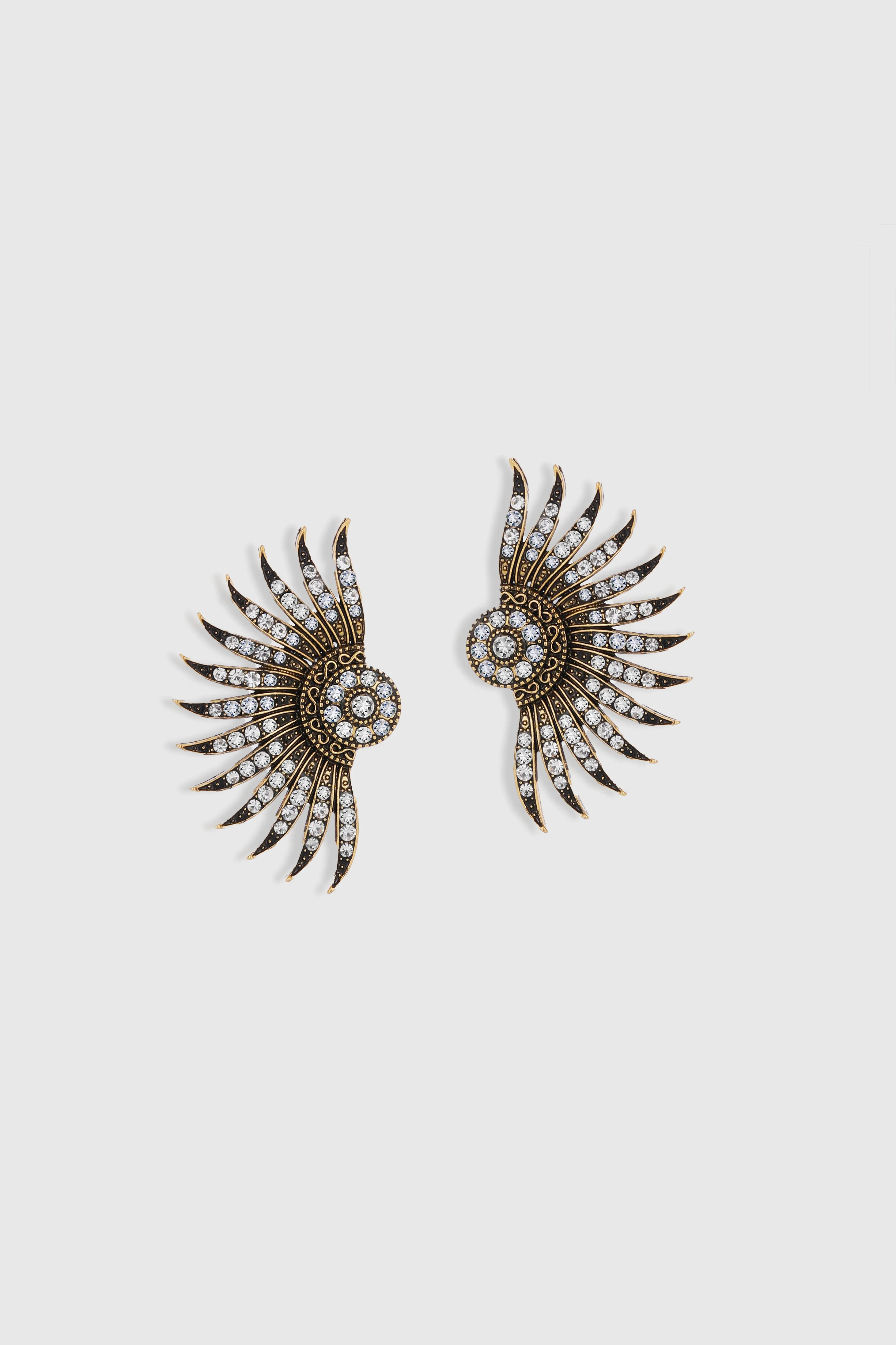 Antique Retro Zircon Studded Earrings