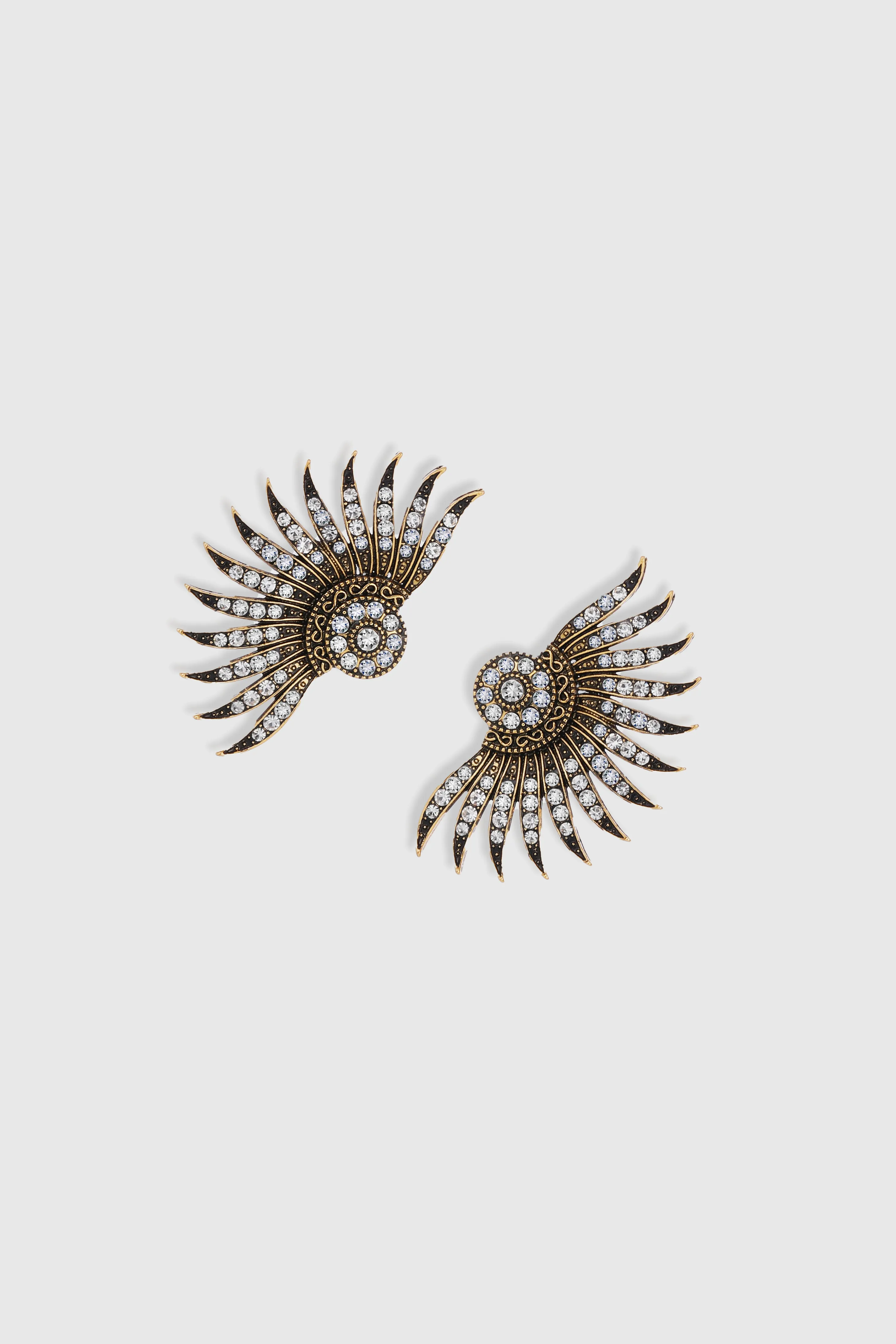 Antique Retro Zircon Studded Earrings