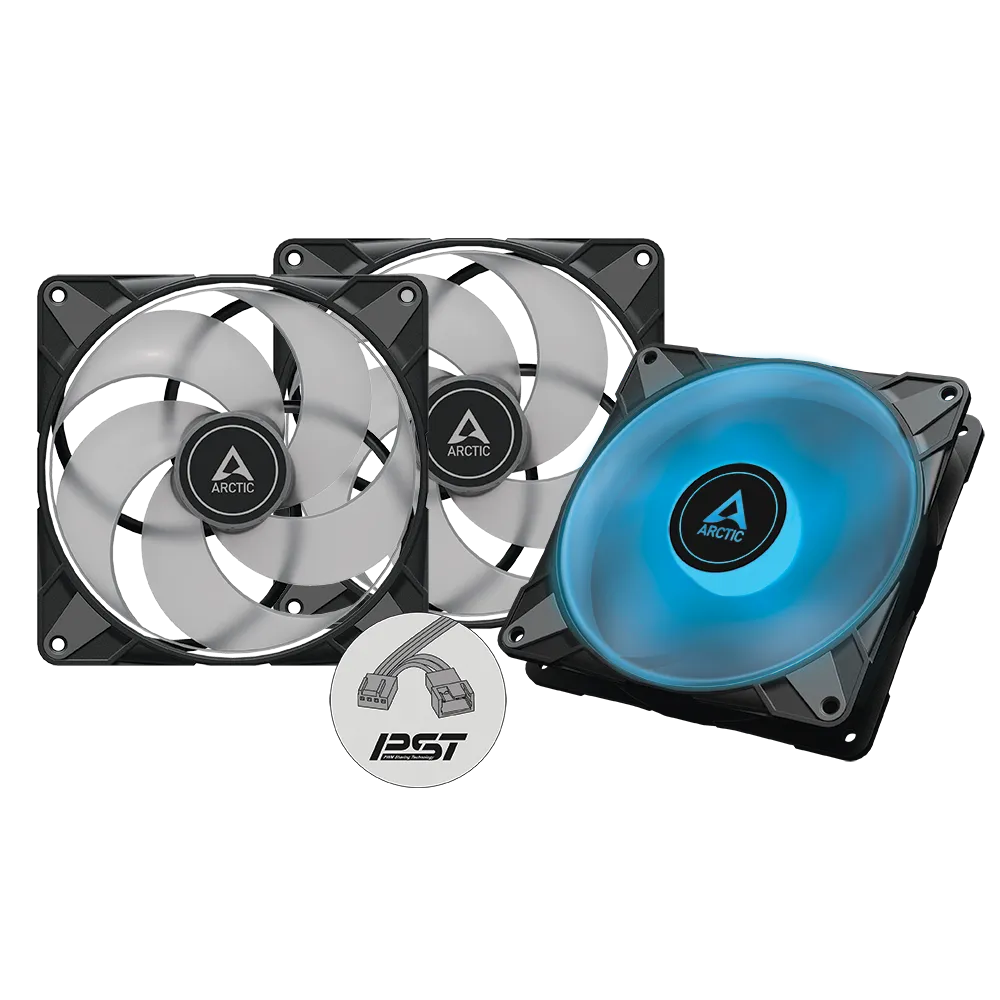 ARCTIC P14 PWM PST A-RGB 0dB 3 pcs value pack 14cm Case Fan Black 黑色