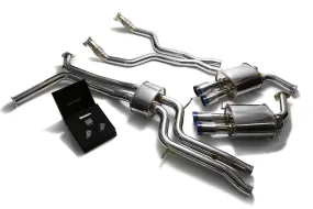 ARMYTRIX Stainless Steel Valvetronic Catback Exhaust System Quad Blue Coated Tips Audi A6 | A7 C7 3.0 TFSI V6 2011-2021