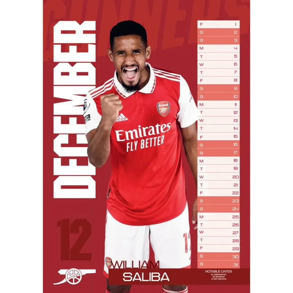 Arsenal 2023 Official Calendar