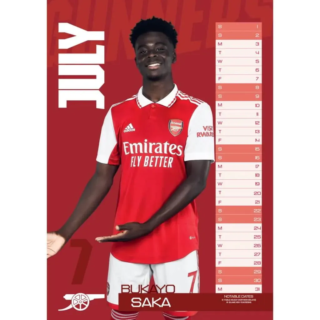 Arsenal 2023 Official Calendar