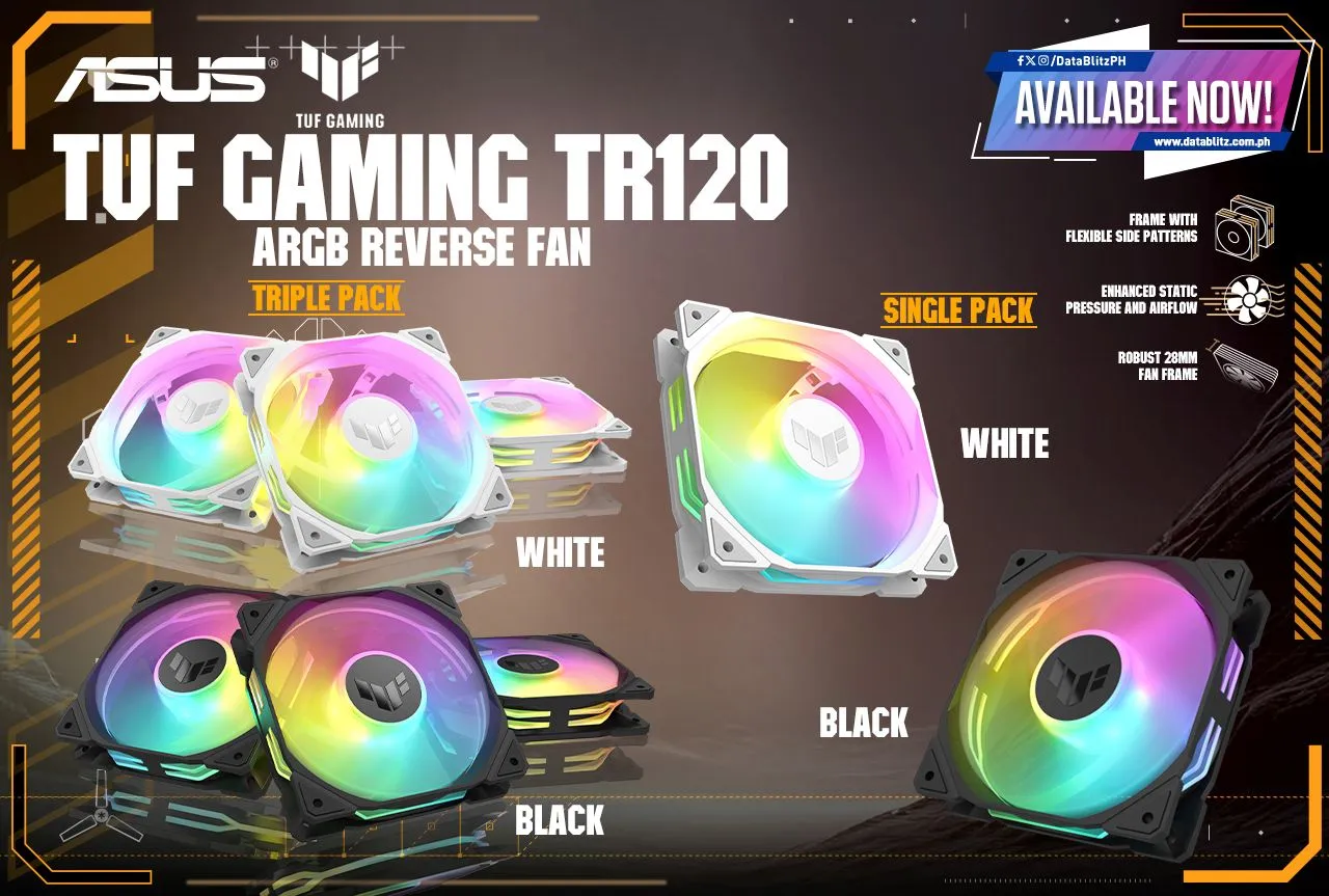 ASUS TUF Gaming TR120 BLACK 黑色 ARGB 12cm Case Fan - 3xFan Kit 三風扇組合 (TH-ATTR36A)