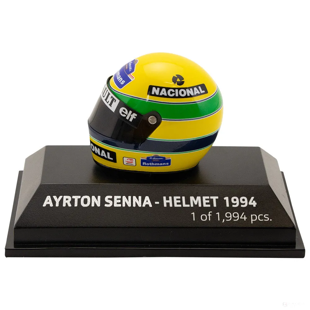 Ayrton Senna Mini Helmet, 1994, 1:8 scale, Yellow, 2018