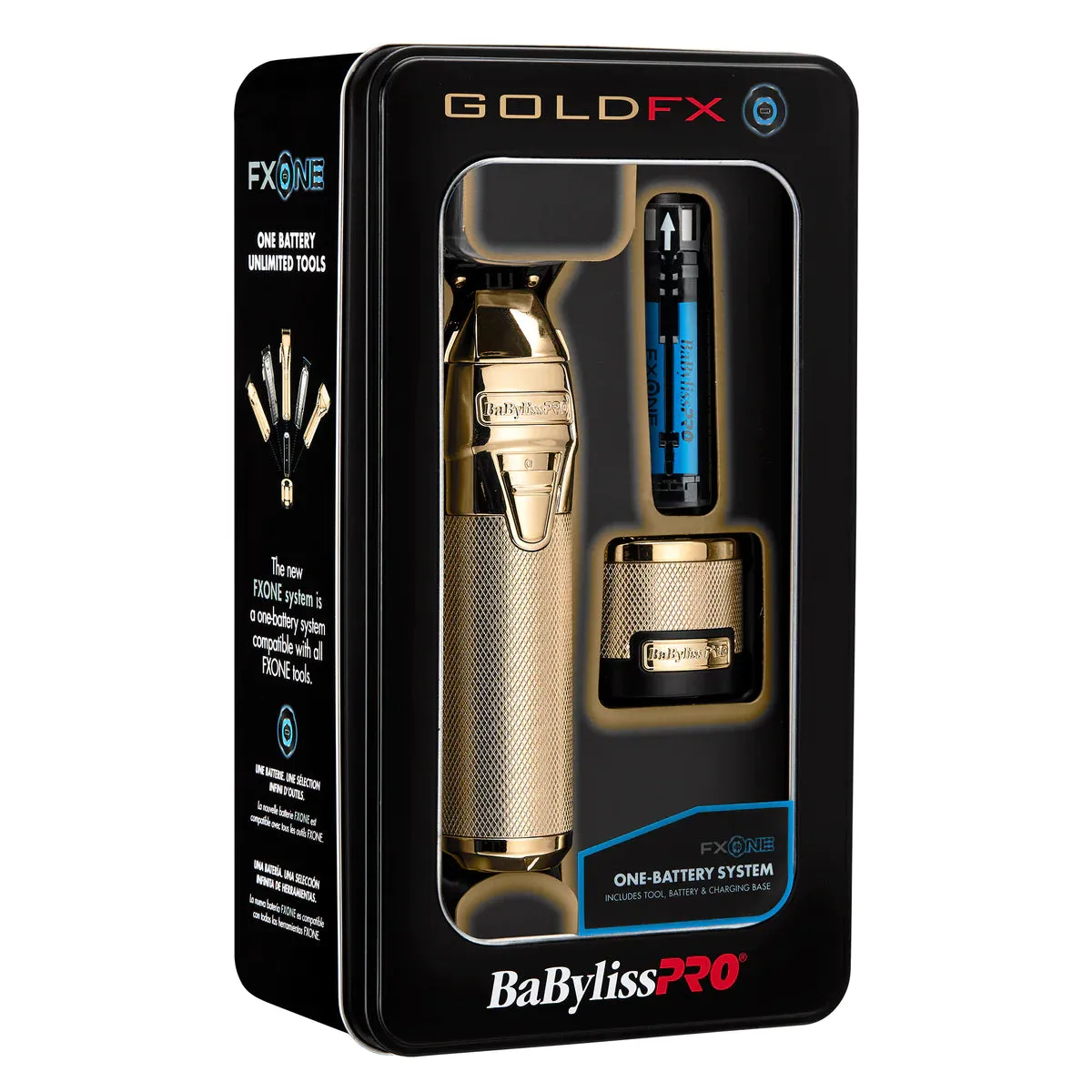 BaBylissPRO FXONE GOLDFX All-Metal Interchangeable-Battery Cordless Trimmer (FX799G)