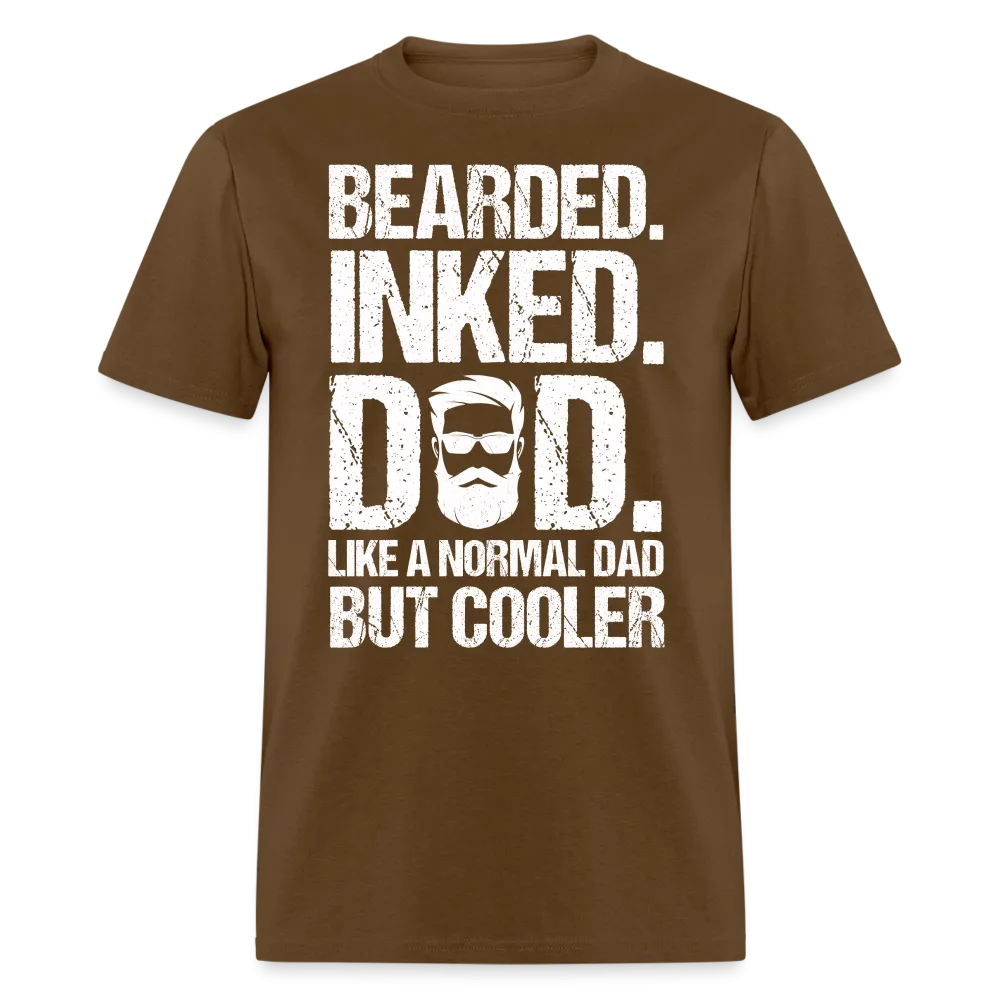 Bearded Inked Dad T-Shirt (Tattoo Dad Tee)