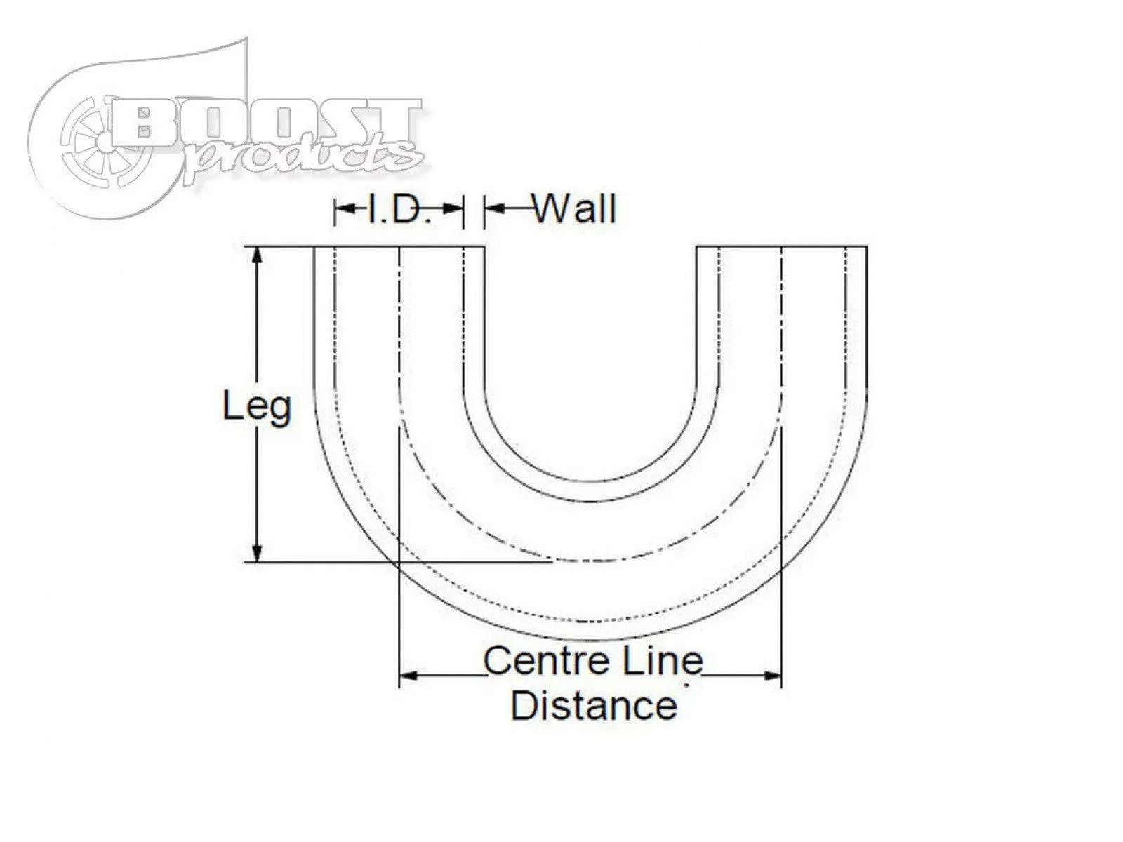 BOOST Products Silicone Elbow 180 Degrees, 102mm (4") ID, Black