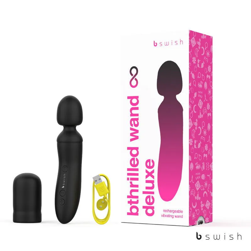 Bthrilled Premium Deluxe Massage Wand 21 cm USB Rechargeable - Black