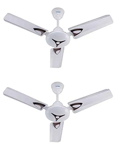 Candes Amaze 900mm /36 inch High Speed Anti-dust Decorative 5 Star Rated Ceiling Fan 440 RPM with 2 Years Warranty (Pack of 2, Ivory)