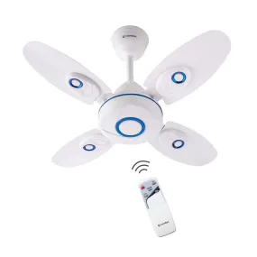 Candes Nexo 600 mm /24 inch Ceiling Fan with Remote Control | BEE Star Rated, High Air Delivery & Energy Saving | Small Fan for Kitchen, Balcony & Small Room | 1 1 Year Warranty | White Blue