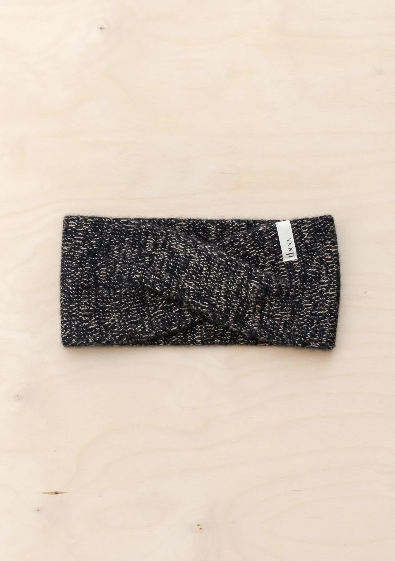 Cashmere & Merino Headband In Black Fleck by TBCo.