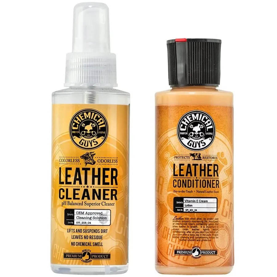 Chemical Guys | Leather Cleaner and Conditioner Complete Leather Care Kit