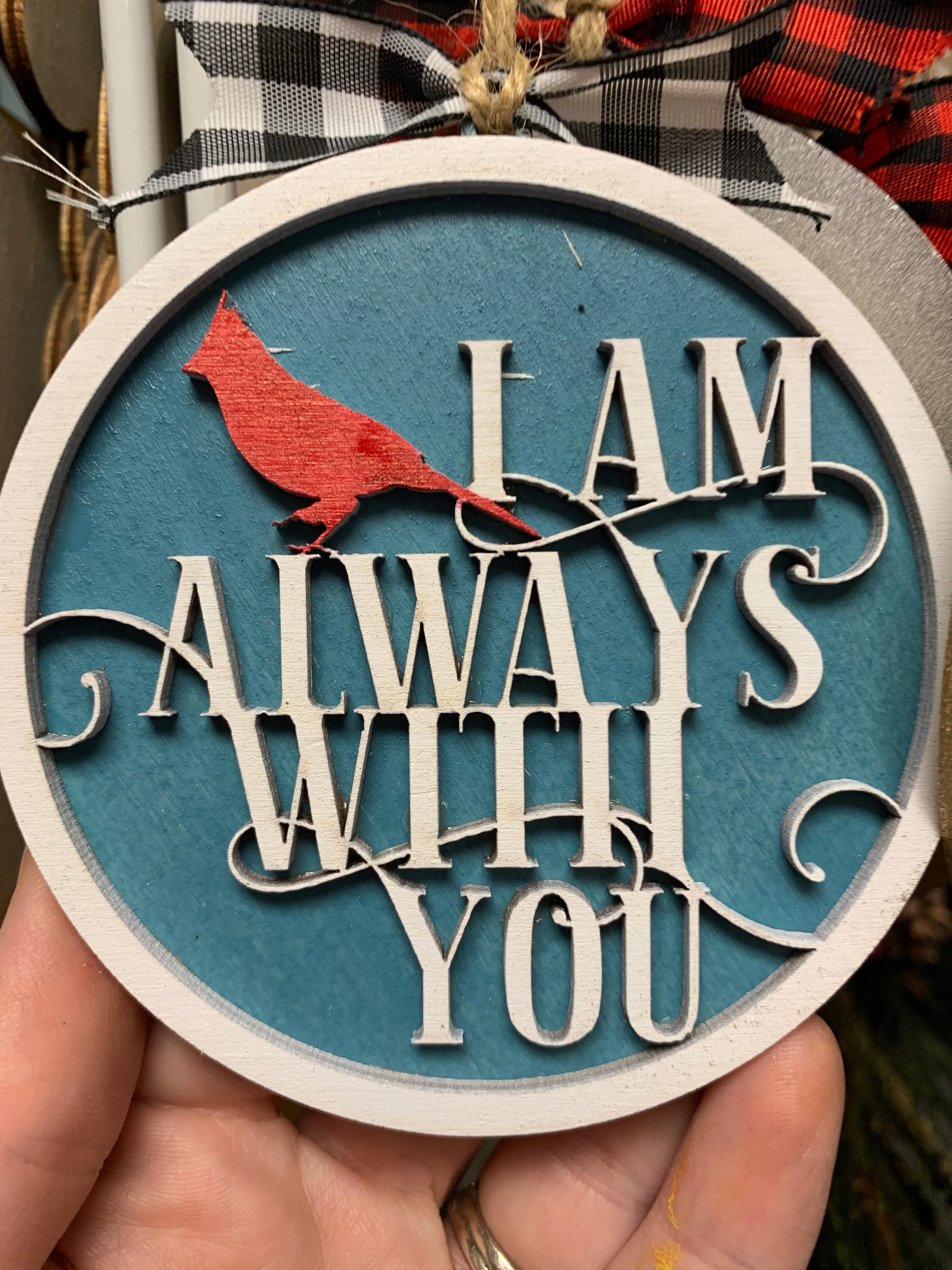 Christmas Ornament SVG File Glowforge Ready Laser: Always With You