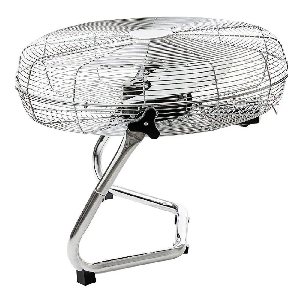 Chrome Metal High Speed Floor Fan - 12" - 20" - 3 Speed Settings