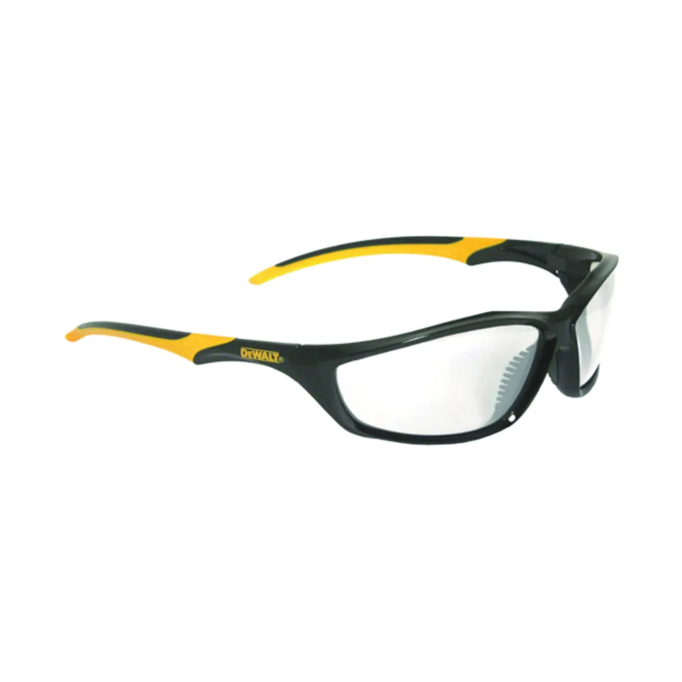 DeWALT DPG96-1C Safety Glasses, Hard-Coated Lens, Polycarbonate Lens, Full Frame, Black/Yellow Frame