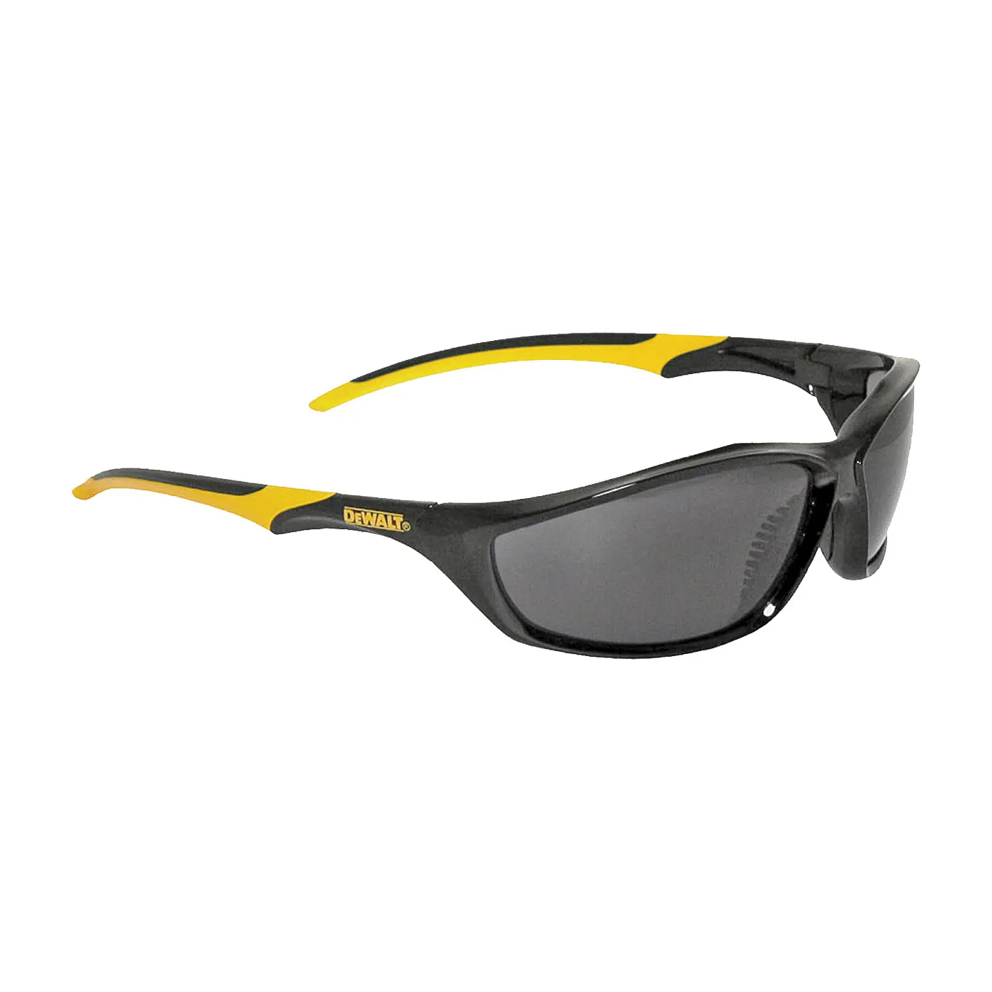 DeWALT DPG96-2C Safety Glasses, Hard-Coated Lens, Polycarbonate Lens, Full Frame, Black/Yellow Frame