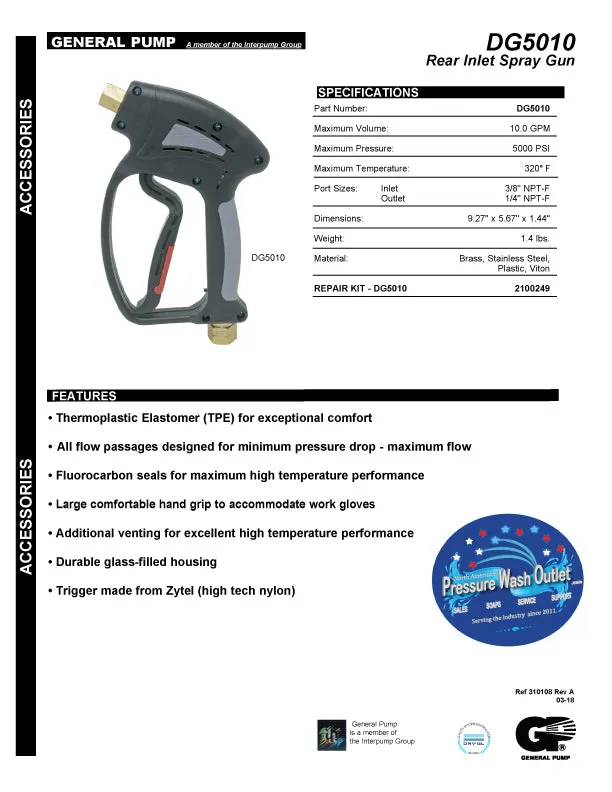 DG5010 TRIGGER GUN by GENERAL PUMP (6906)