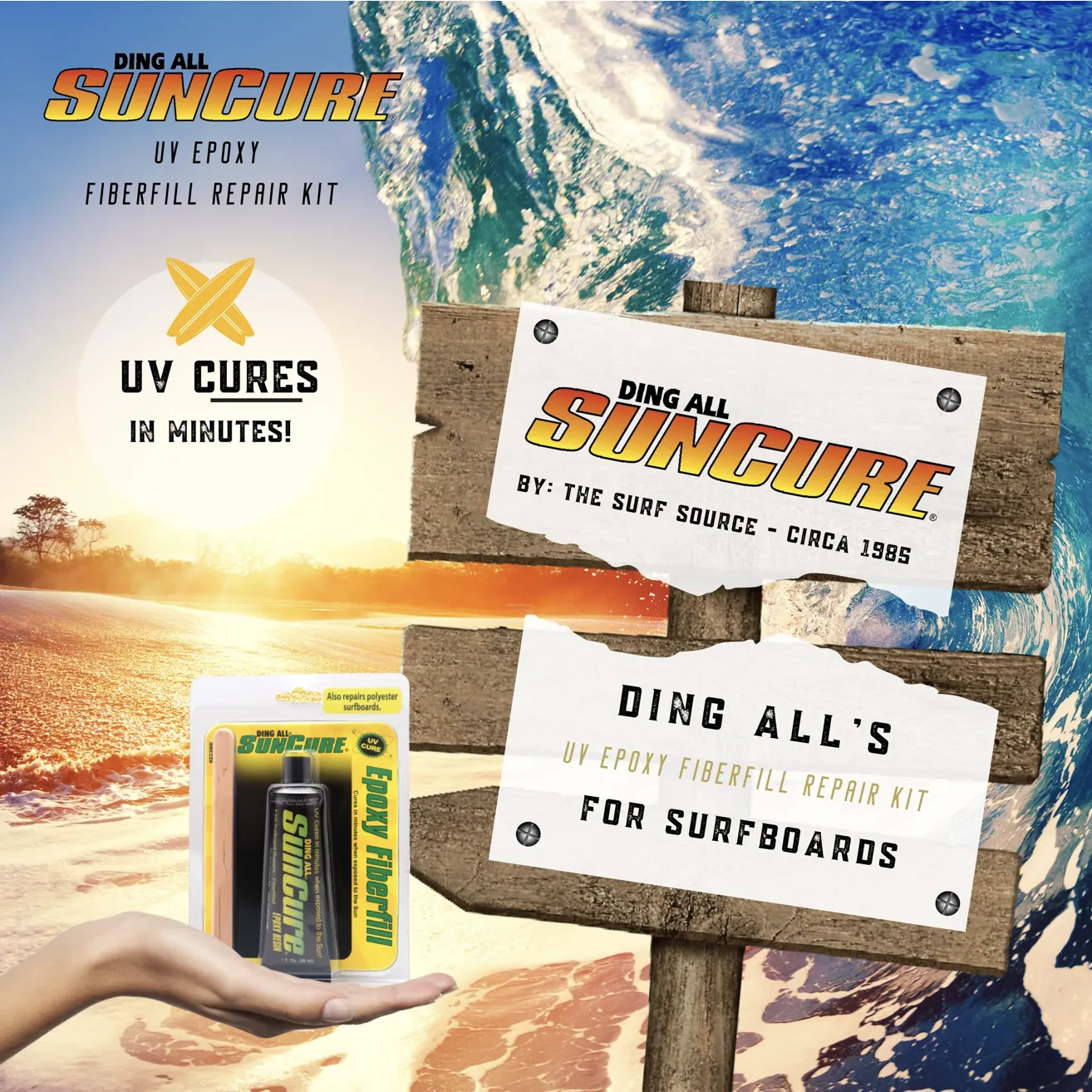 Ding Repair - Sun Cure® Epoxy Fiberfill Kit