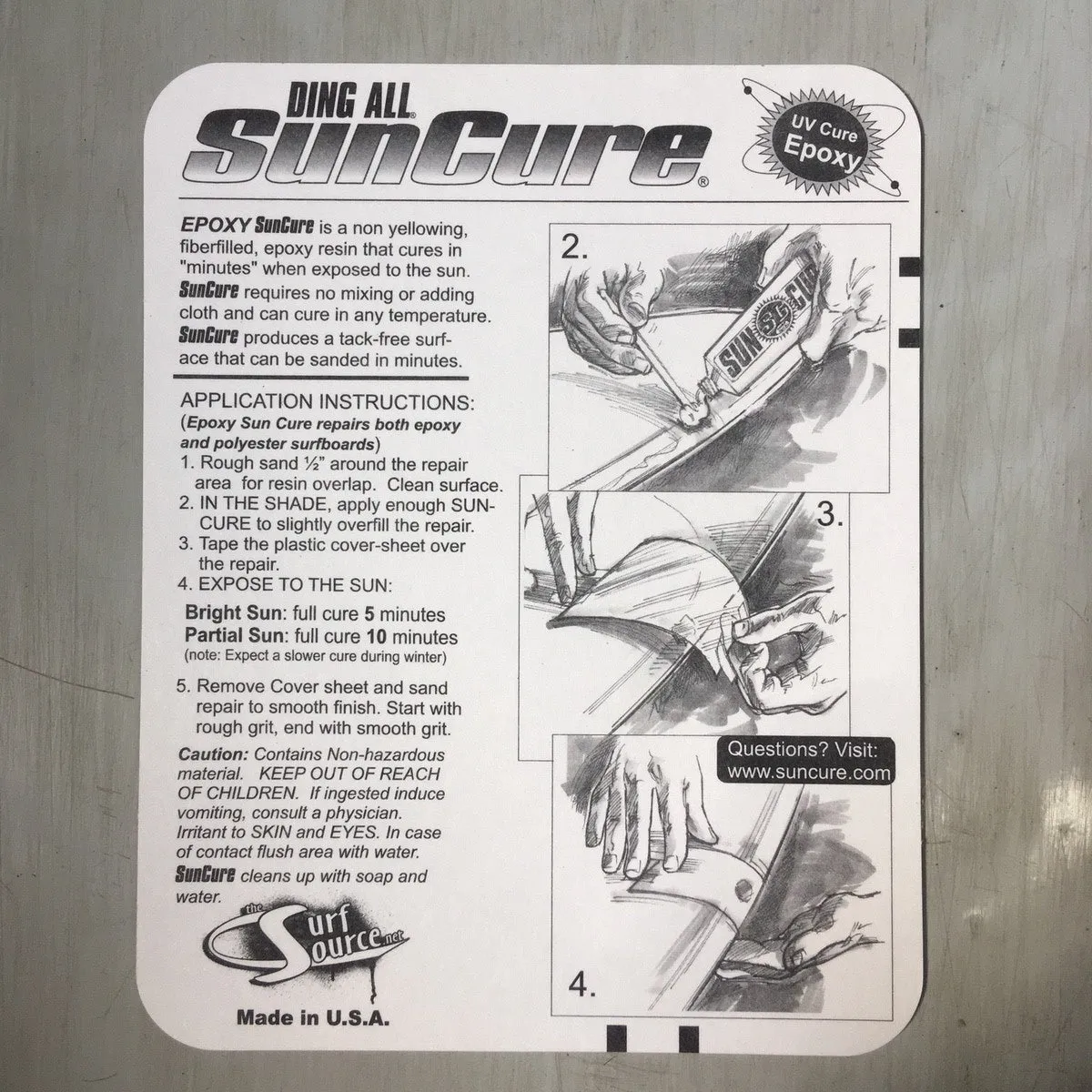 Ding Repair - Sun Cure® Epoxy Fiberfill Kit