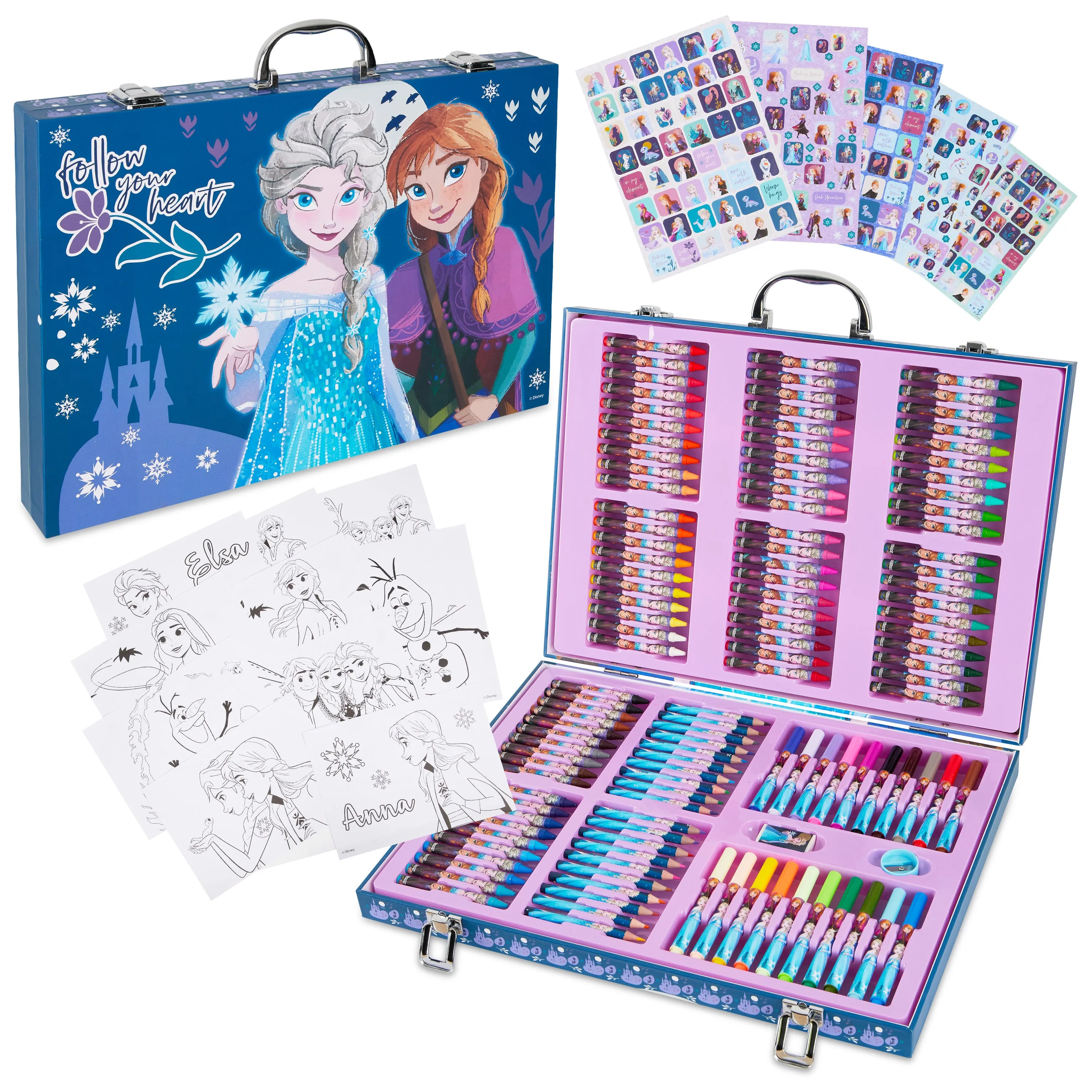 Disney Art Set for Kids 130  Pieces Frozen Colouring Pencils - Frozen