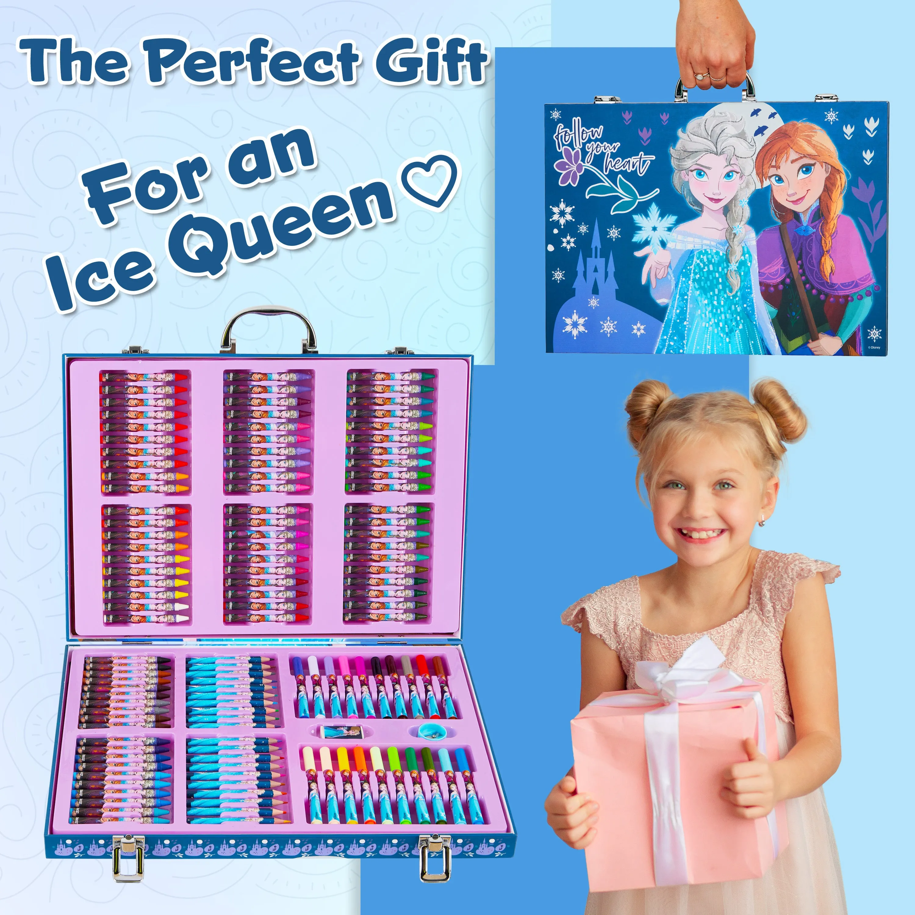 Disney Art Set for Kids 130  Pieces Frozen Colouring Pencils - Frozen