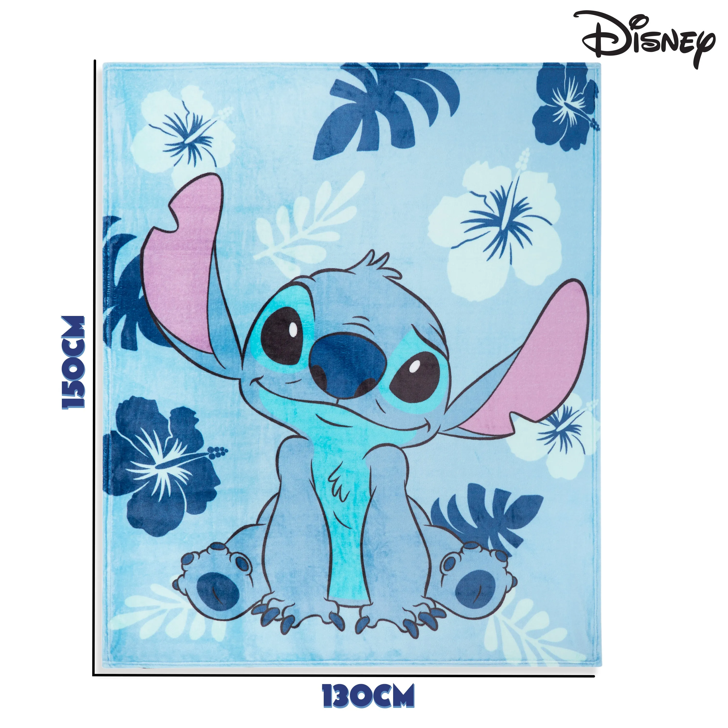 Disney Stitch Fleece Blanket Super Soft Blanket - Light Blue Stitch