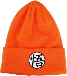 Dragon Ball Z Tall Cuff Orange Goku Emblem Beanie