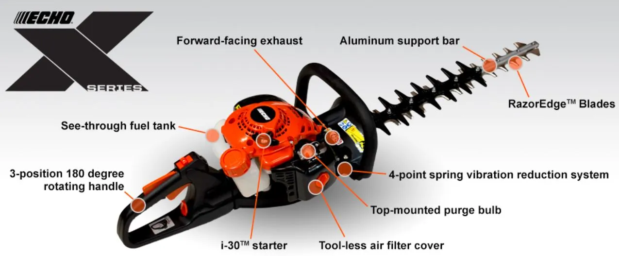 ECHO HC-2210 Hedge Trimmer with 22" Double sided Blades