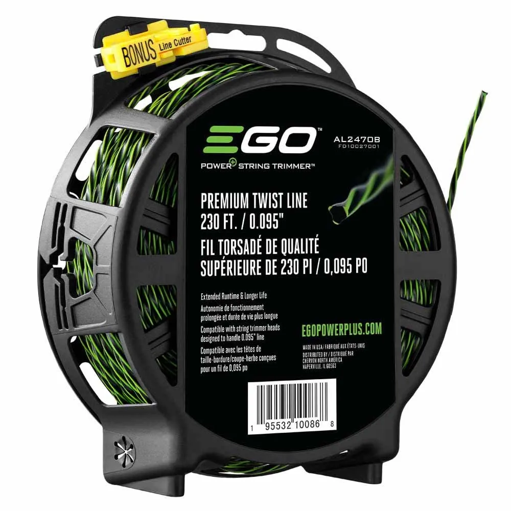 EGO AL2470B Premium Twist String, bi-Component Trimmer line (Bulk Package), Green