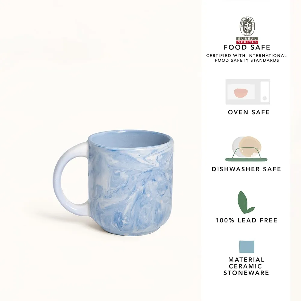 Ellementry The Earth Ceramic Mug (250 ML) | Mug for Coffee, Tea and Milk | Microwave Safe Cup | Cofee Mug for Office, Home and Travel | Chip Resistant | Birthday Gift