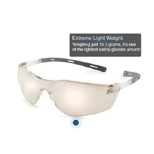 Ellipse Extreme Lightweight Safety Glasses with Soft Rubber Temples, Gray Lens with fX3 Premium Anti-Fog Coating