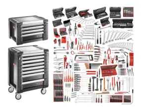 Facom JET8.M160A 528pce Tool Kit C/W JET.8GM3 Roller Cabinet & JET.C4GM3 Chest