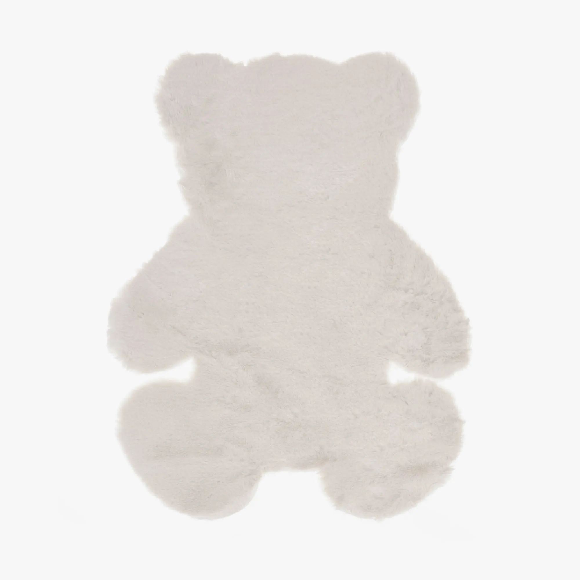 Faux Fur Rabbit Hair Bear Area Rug (Size 60 x 80 cm, White)