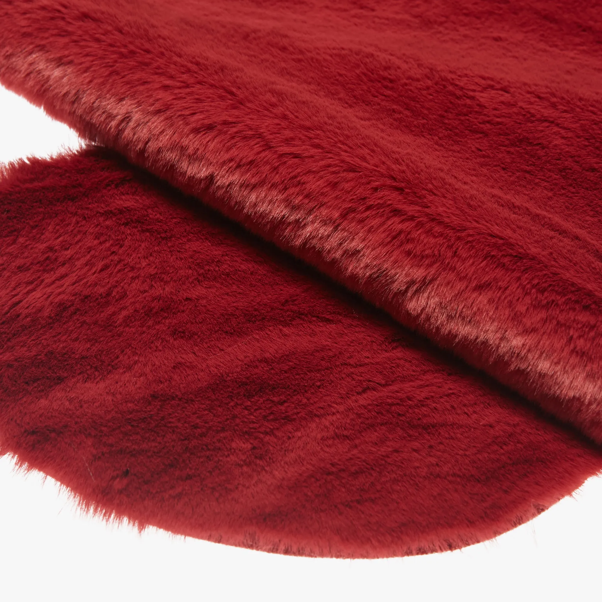 Faux Fur Rabbit Hair Bear Area Rug (Size 60 x 80 cm, Wine)