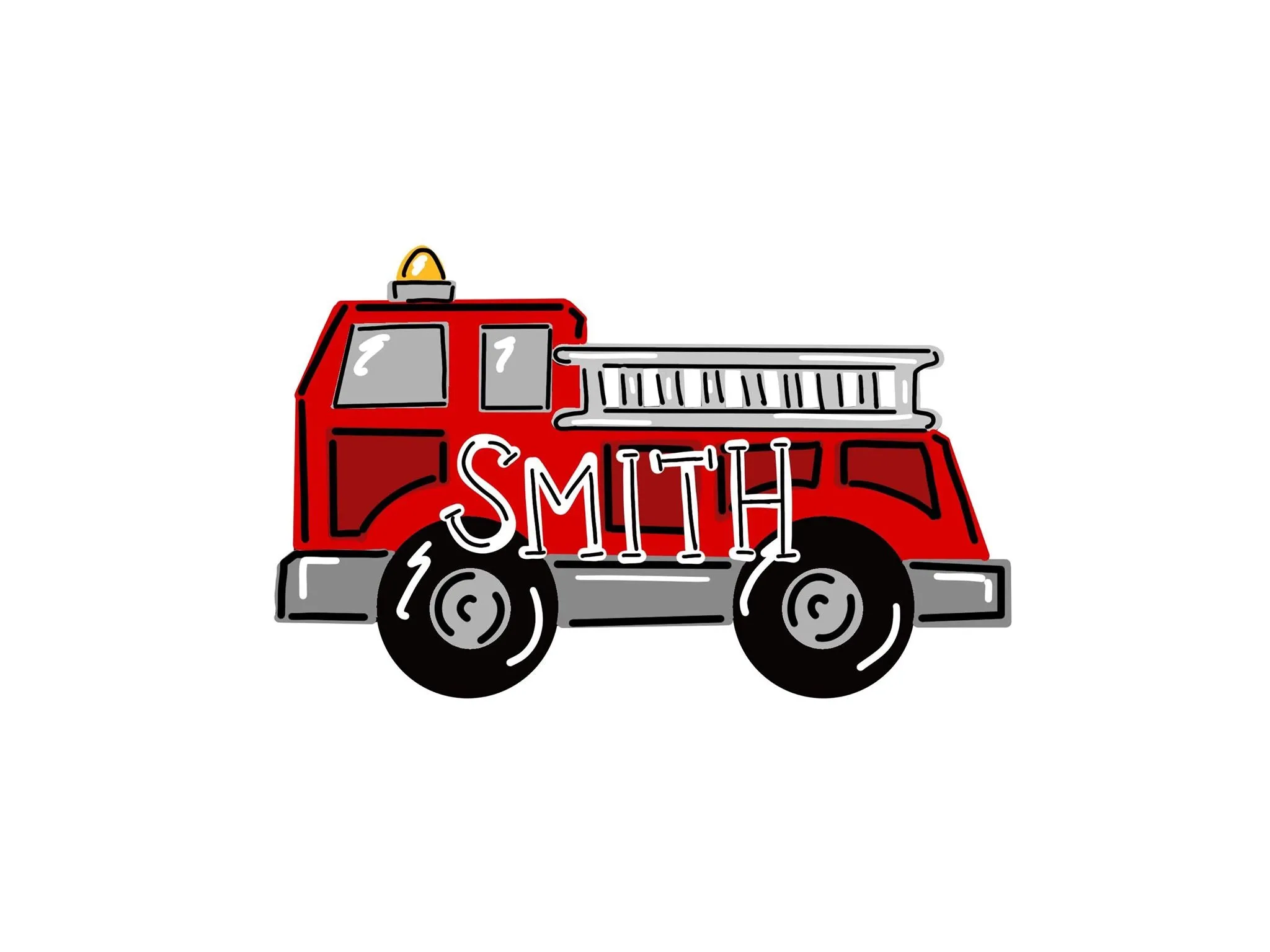 Firetruck Template & Digital Cut File