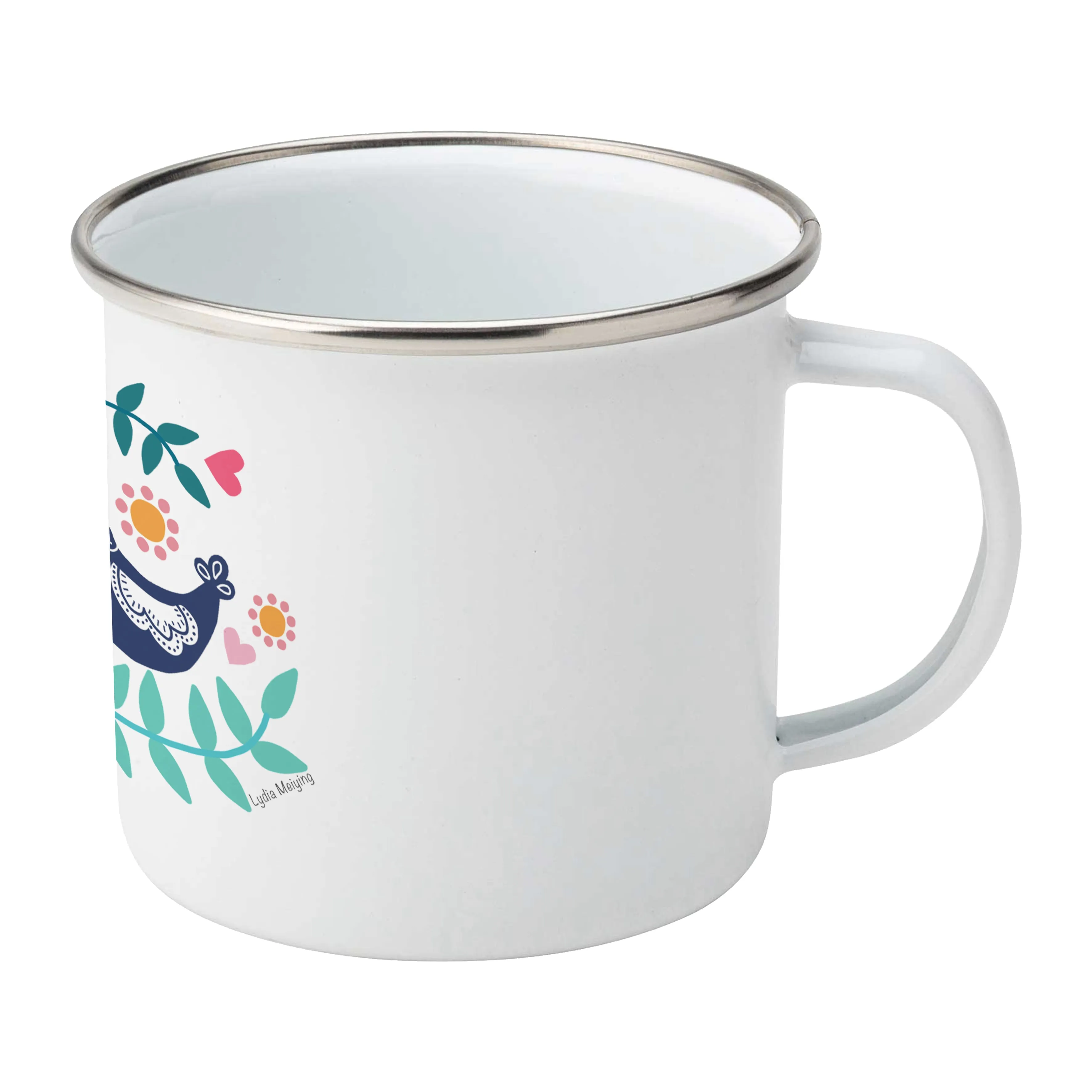 Folk Birds - Enamel Mug