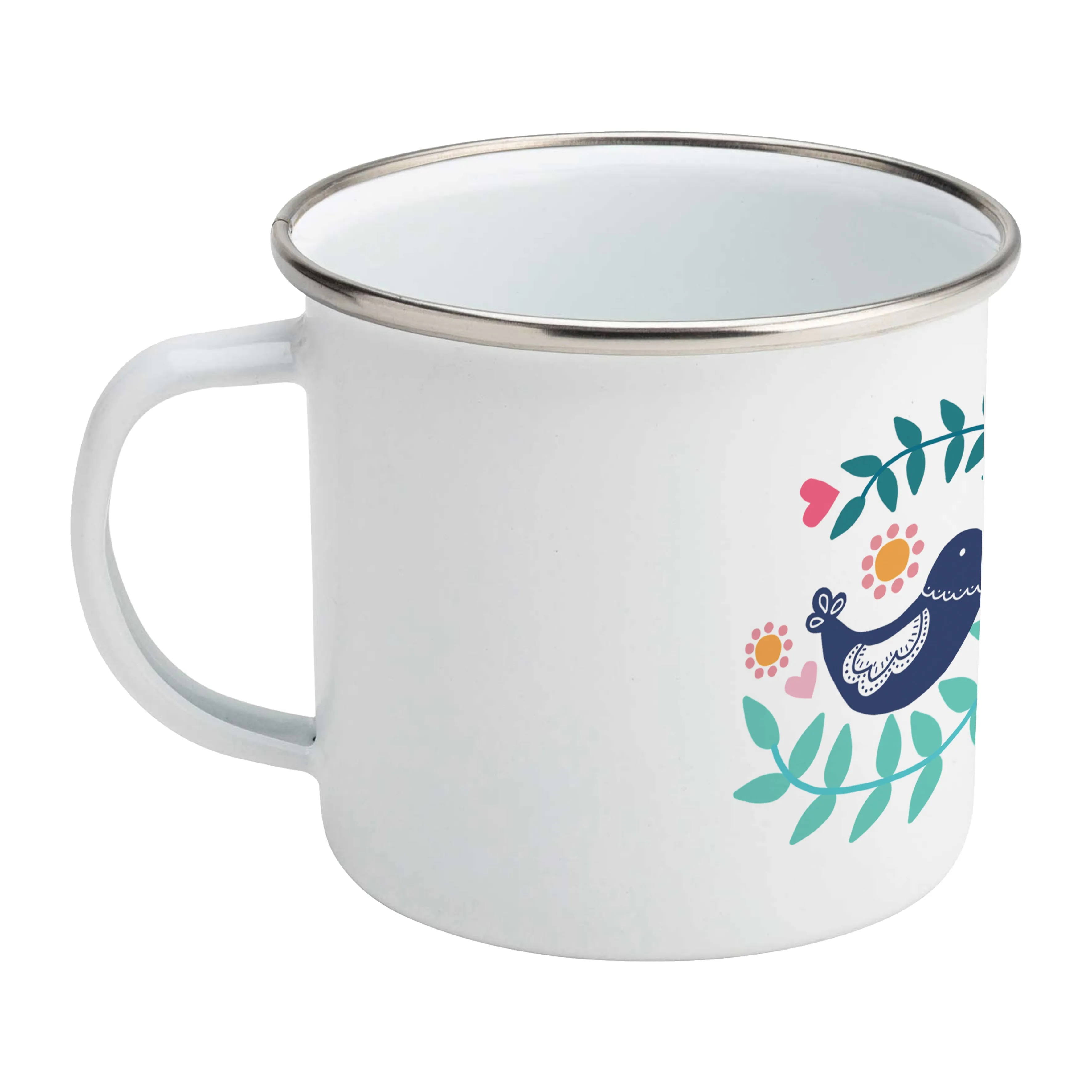 Folk Birds - Enamel Mug