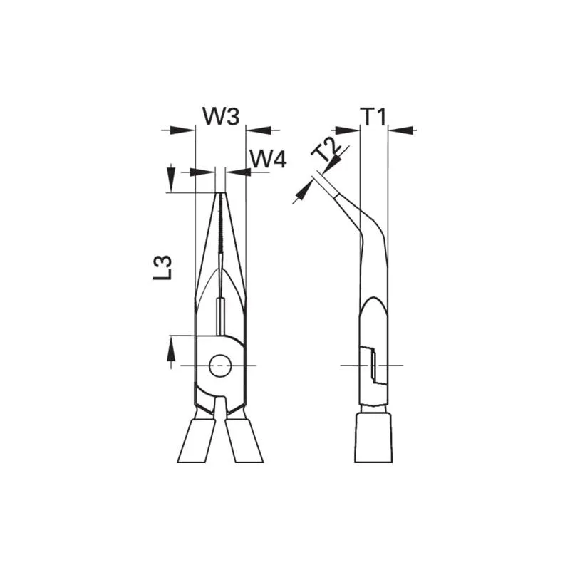 Gedore 6711260 Bent Nose Telephone Pliers 200 mm