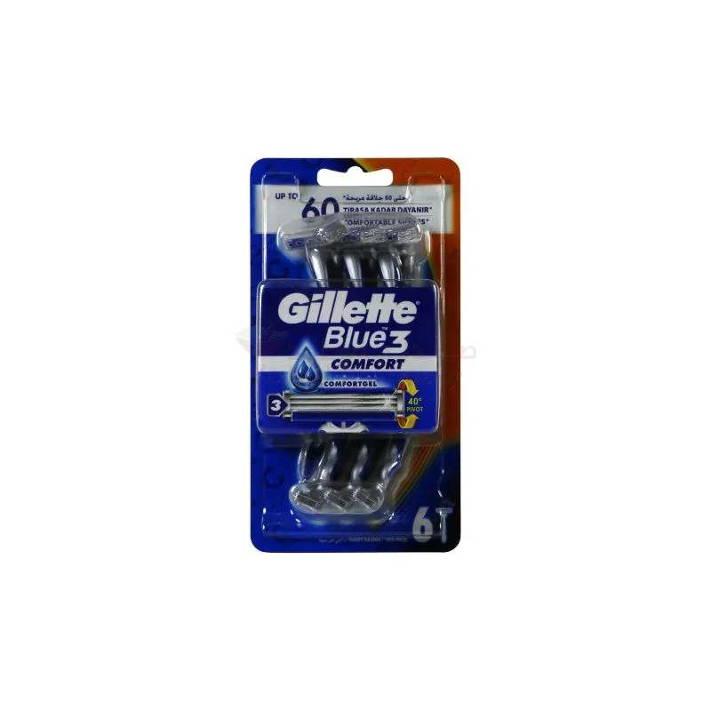 Gillette Blue3 Comfort Disposable Razor 6 PC