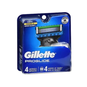 Gillette Fusion Proglide Power Cartridges 4 each By Gillette