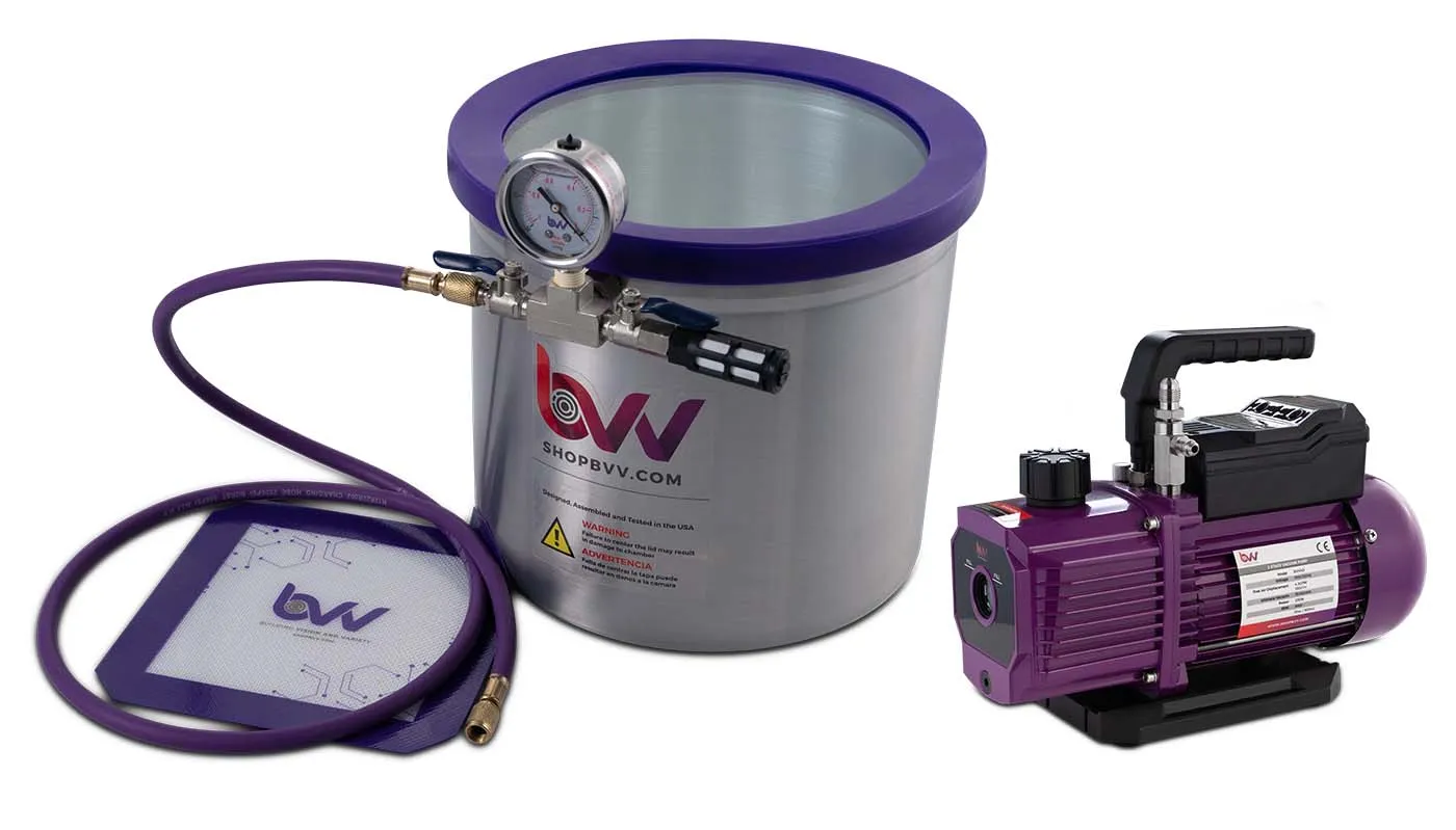 Glass Vac 3 Gallon Aluminum Vacuum Chamber and Vacuum Pump Kit