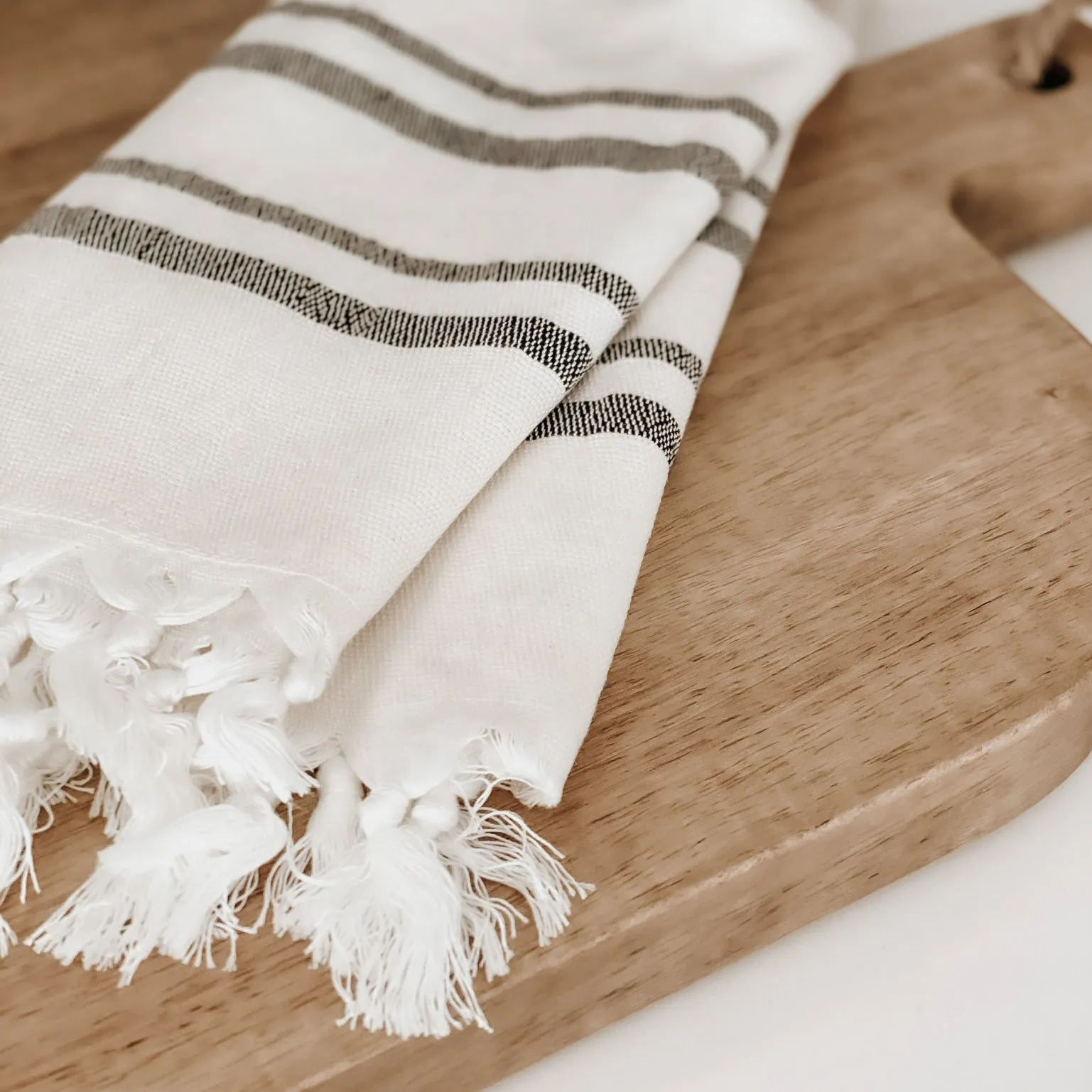 Haley Turkish Cotton   Bamboo Hand Towel - Two Stripe