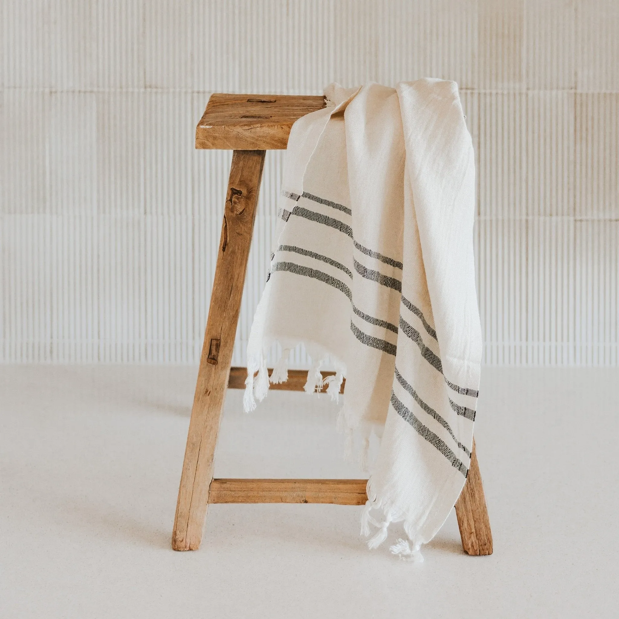 Haley Turkish Cotton   Bamboo Hand Towel - Two Stripe